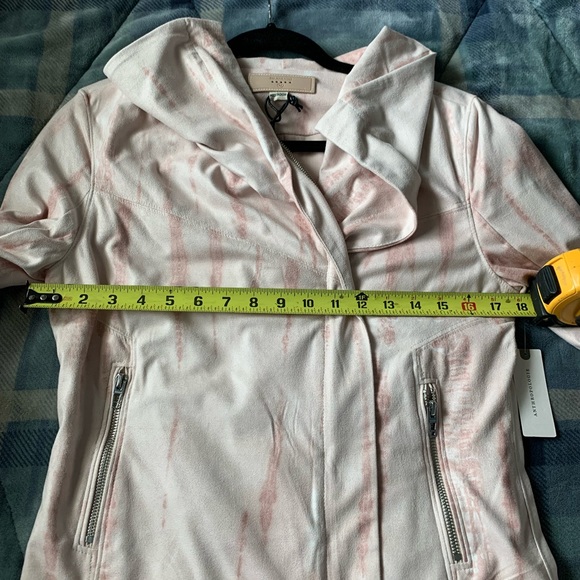 BLANKNYC Faux Suede pink waterfall jacket NWT from Anthropologie Size Medium - Picture 10 of 12